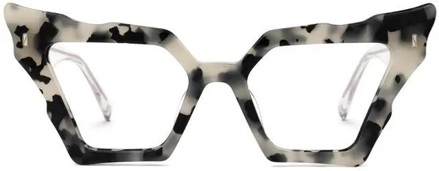 Main image of Zeelool Vintage Cat Eye Glasses Frame for Women with Non-prescription Clear Lens Jeralys ZJGA555269-03 Light-Tortoise