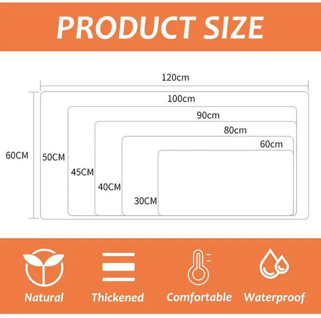 Alt view image 3 of 5 - Ultra Thin Gaming Desk Pad Mat, Carbon Fiber Texture Large Mouse Pad Office Desk Mat, for Computer Desktop Protection Office Home Decor(A,31.5"x15.8")