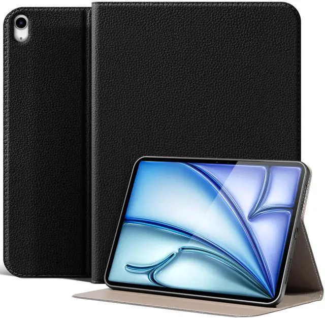 Main image of XFYKJIN for iPad Air 13 Inch Case M3/M2 (2025/2024), Leather Protective Shockproof Smart Cover Adjustable Stand - Auto Wake/Sleep and Multiple View Angles,Black