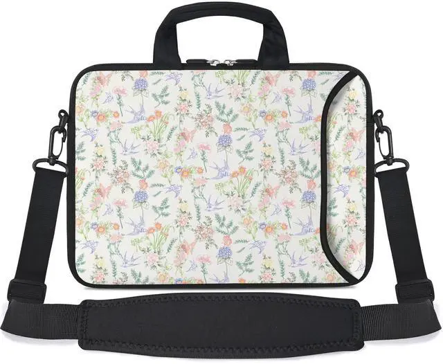 Main image of RICHEN 17 inch Laptop Shoulder Bag Carrying Case with Handle Fits 15.6/16/17/17.3/17.4 inch Laptop Notebook (Flowers Swallows, 16-17.3 inch)