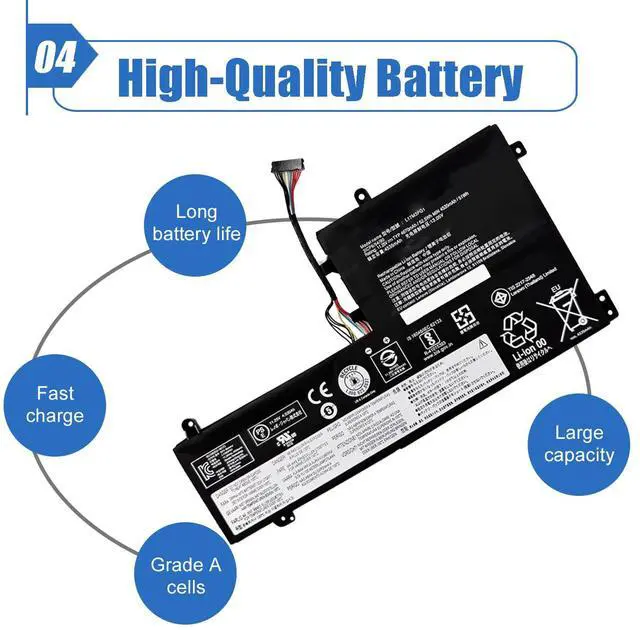 Alt view image 5 of 5 - Dentsing L17M3PG1 L17L3PG1 L17C3PG1 Laptop Battery Compatible with Lenovo Legion Y530-15ICH Y540 Y545-PG0 Y740-15IRH Y740-15ICHG Legion Y7000 2019 1050 PG0 Y7000P-1060 Series L17M3PG3 11.25V/52.5Wh