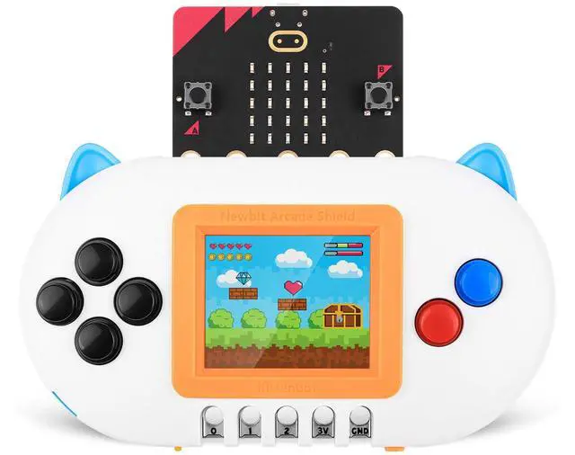 Main image of BBC Micro:bit V2 Newbit Arcade Shield Expansion Board, Supports MakeCode Javascript Python Programming for Game Creation, IoT, Interactive Project, STEM Education (Micro:bit Included)