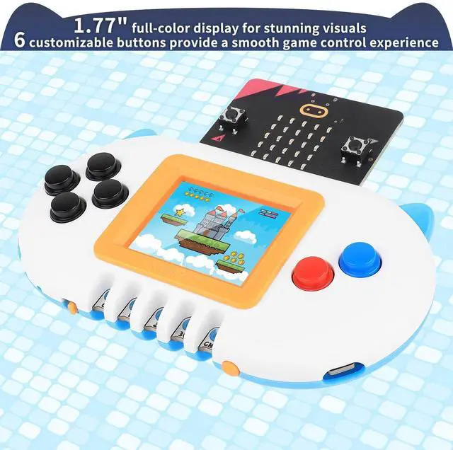 Alt view image 3 of 5 - BBC Micro:bit V2 Newbit Arcade Shield Expansion Board, Supports MakeCode Javascript Python Programming for Game Creation, IoT, Interactive Project, STEM Education (Micro:bit Included)