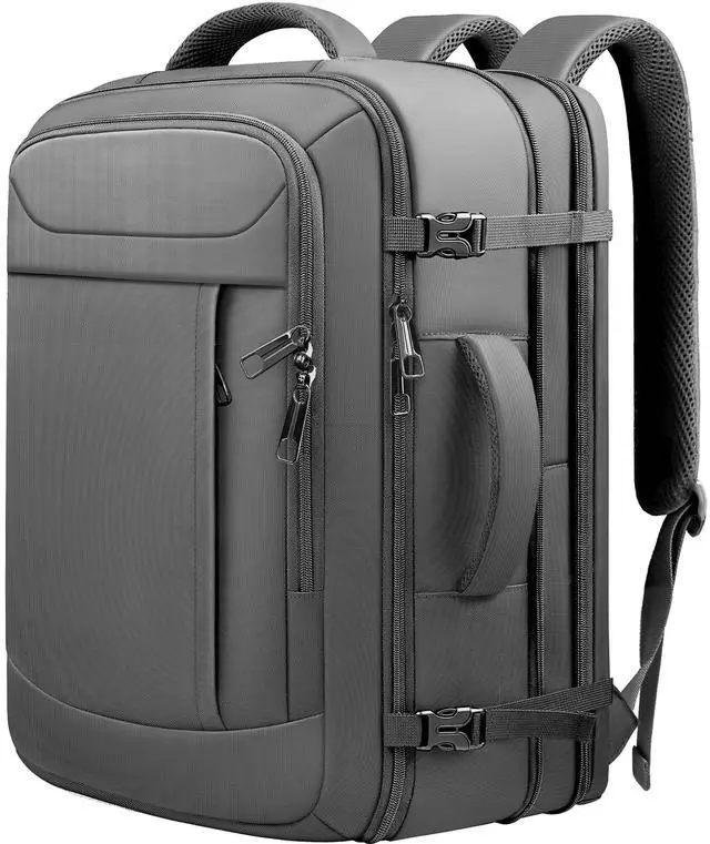Main image of JARWAM Carry On Backpack, Travel Laptop Backpack, Expandable 40-50L Large Luggage TSA Flight Approved Anti-Theft Laptop Bag, Sturdy 17 Inch TSA Friendly Water Resistant Business Bag for Men, Grey