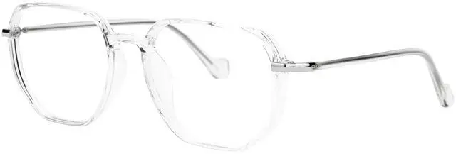 Main image of Zeelool Blue Light Blocking Glasses, Geometric Glasses Frame for Women Eyeglasses with Clear Lenses Anti Eyestrain & UV from Computer/TV/Phone ZJGP438242-02B