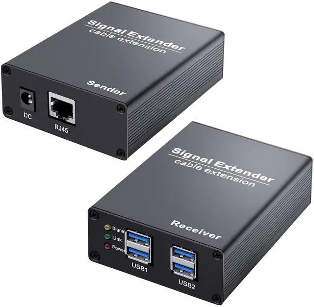 Main image of LornCeng USB 3.0 Extender Over Cat6a/7 Ethernet  330ft (100m) 5Gbps Transmission, 4-Port Powered USB 3.0 Hub, USB-C Input, Plug & Play, No Driver for Windows/Mac/Linux Devices