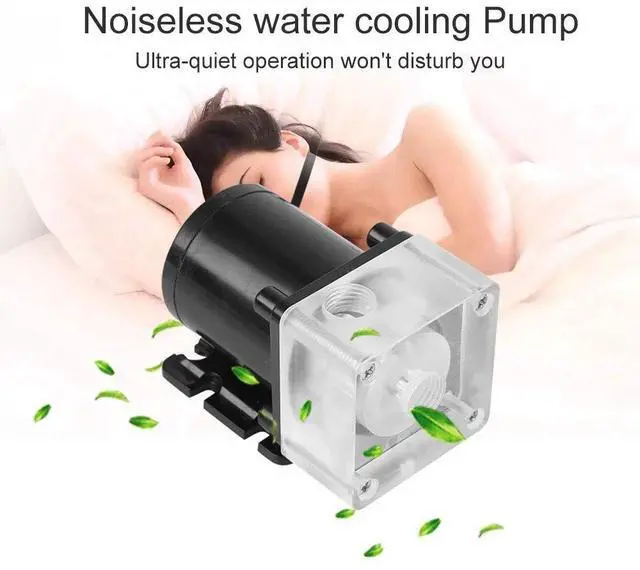 Alt view image 4 of 5 - G1/4 Inner Thread, 12V DC Ultraquiet CPU Water Pump, G1/4 Thread for PC 500L/H G1/4 Thread Water Pump Noiseless Water Cooling Pump
