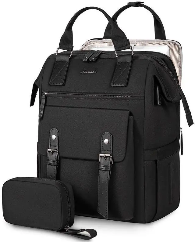 Main image of LOVEVOOK Laptop Backpack for Women, Work Backpack with 17 Inch Separate Laptop Compartment, Teacher Nurse Bags College Computer Backpack Purse, Business Travel Bag, Upgraded