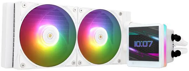 Main image of Thermalrlght Grand Vision 240 ARGB White CPU Water Cooler,Double PWM Fans Water Cooling System,IPS LCD Screen with 480x480 Resolution,for AM4/AM5; LGA1700/1851,CPU Liquid Cooler,3.4-inch Display
