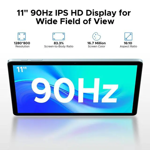 Alt view image 3 of 5 - DOOGEE Tab A9 Pro+ Android 15 Tablet,11 inch Tablet with 90Hz Display,30GB+128GB/2TB TF Octa-Core Gaming Tablets,8580mAh,1080P,Bluetooth 5.0+5G WiFi Tablets,13MP+5MP,Face ID/OTG Blue