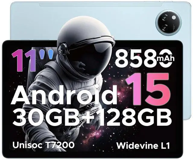 Main image of DOOGEE Tab A9 Pro+ Android 15 Tablet,11 inch Tablet with 90Hz Display,30GB+128GB/2TB TF Octa-Core Gaming Tablets,8580mAh,1080P,Bluetooth 5.0+5G WiFi Tablets,13MP+5MP,Face ID/OTG Blue