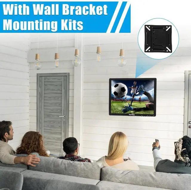 Alt view image 5 of 5 - Suprlipy 15 Inch TFT LCD Security CCTV Monitor 1024x768 4:3 Resolution Color Display Screen Support HDMI/VGA/AV/BNC/MIC USB Ports with Remote Control Built-in LounSpeakers for Home Security Monitor