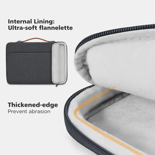 Alt view image 2 of 5 - KIZUNA Laptop Sleeve Case 17 Inch Computer Shoulder Bag for LG Gram 17/17.3" Lenovo ThinkBook Plus 17/Dell G7/17 IdeaPad 3i Gen7/ Legion 5/5i/IdeaPad L340/HP Gaming Pavilion 17,Grey