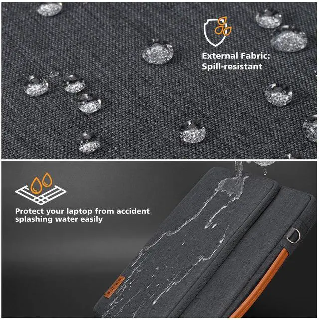 Alt view image 5 of 5 - KIZUNA Laptop Sleeve Case 17 Inch Computer Shoulder Bag for LG Gram 17/17.3" Lenovo ThinkBook Plus 17/Dell G7/17 IdeaPad 3i Gen7/ Legion 5/5i/IdeaPad L340/HP Gaming Pavilion 17,Grey