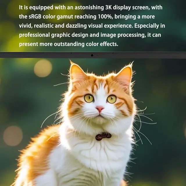 Alt view image 4 of 5 - 13.5-inch Portable Touchscreen Laptop, (16GB RAM, 512GB SSD), 3K (3000×2000) IPS, Pentium quad-core CPU up to 2.64 GHz,9000mAh battery,Mini HDMI interface,USB3.0 interface,dual-band WiFi,webcam