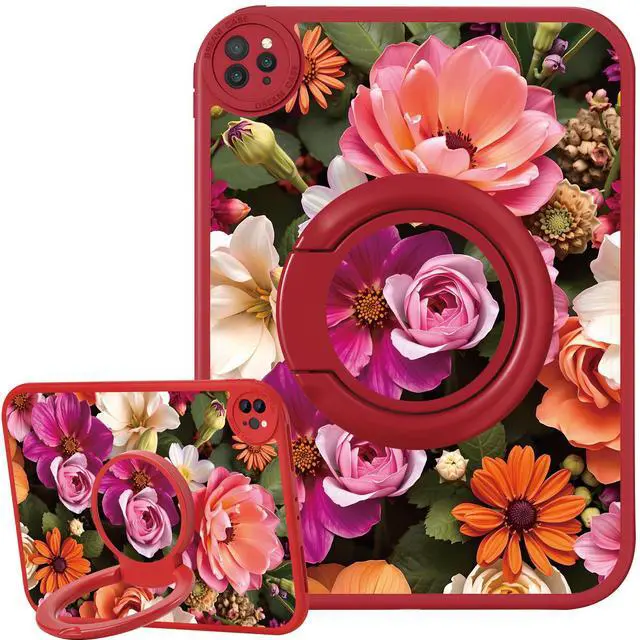 Main image of Bcov Case for iPad (A16) 11th Gen 11-inch 2025,Beautiful Colorful Flowers 360 Rotating Stand Drop Protection Shockproof Protective Case Cover for iPad 10th Gen 10.9-inch 2022
