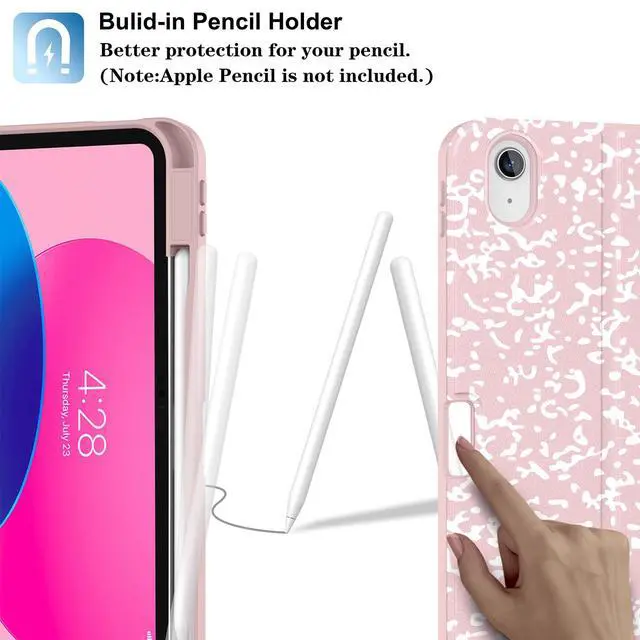 Alt view image 2 of 5 - Supveco Keyboard Case for iPad (A16) 11th/10th Generation 11&10.9 Inch with Pencil Holder,7 Colors Backlit Wireless Detachable Folio Keyboard Cover for iPad 11th/10th Gen 2025/2022-Pink