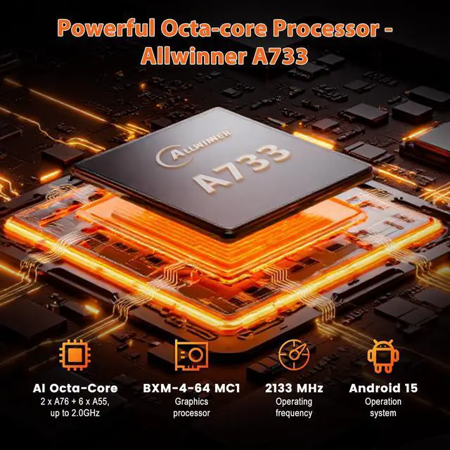 Alt view image 2 of 5 - Android 15 Tablet 12 inch, AI Tablet 2K Display, Tablets with Case & 20W PD Charger, 20GB RAM 128GB RAM 1TB Expand, 8000 mAh, Octa-Core A733 Up to 2.0GHZ, WiFi 6, BT5.0, Support GMS Widevine L1