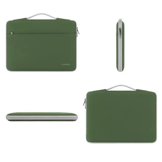 Alt view image 2 of 5 - DOMISO 17.3 inch Laptop Case Sleeve Protective Cover Compatible with 17.3 inch HP Pavilion Envy 17/Lenovo IdeaPad/Acer/ASUS/Dell/Alienware/LG Gram,Water Resistant Computer Bag,Avocado Green