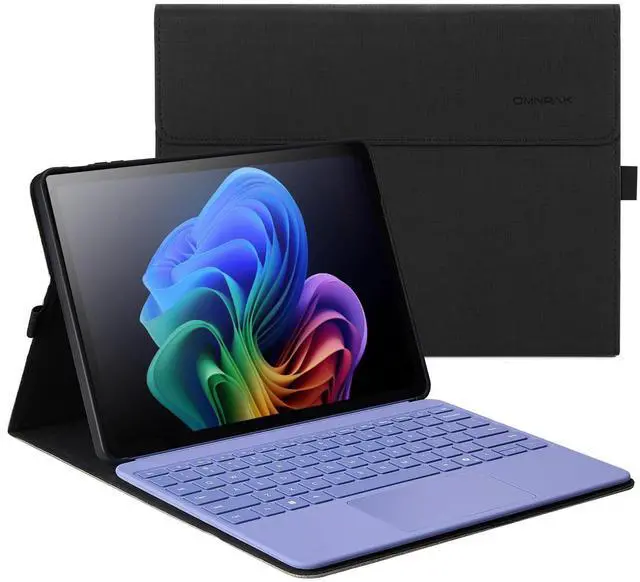 Main image of Omnpak Case for Microsoft Surface Pro 12" 2025, Lightweight Protective, Multiple Angle Viewing, Stylus Holder, Compatible with Type Cover Keyboard
