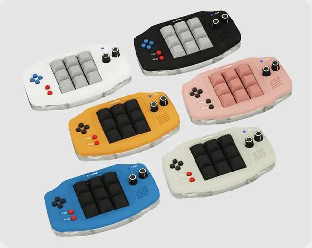 Alt view image 3 of 3 - KEEBMONKEY Customizable Mini Digital Mechanical Keyboard with Programmable Rotary Knob, VIA Compatible with RGB(Blue)