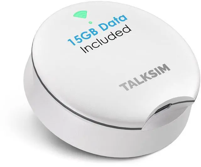 Main image of TALKSIM UFO Mobile Hotspot with 15GB Data, Portable Pocket WiFi 6 & 4G LTE Hotspot MiFi Device, Support AT&T, T-Mobile, Verizon |10 Connected Devices, USA Coverage, No SIM, No Contract (White, 15GB)