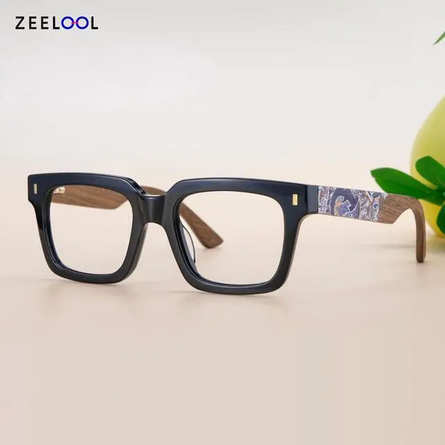 Alt view image 2 of 5 - Zeelool Stylish Rectangle Blue Light Blocking Glasses for Men TV Phone Computer Gaming Glasses ZJGX239126-01 Black