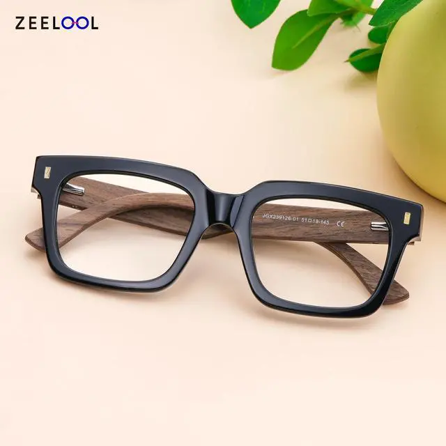Alt view image 3 of 5 - Zeelool Stylish Rectangle Blue Light Blocking Glasses for Men TV Phone Computer Gaming Glasses ZJGX239126-01 Black