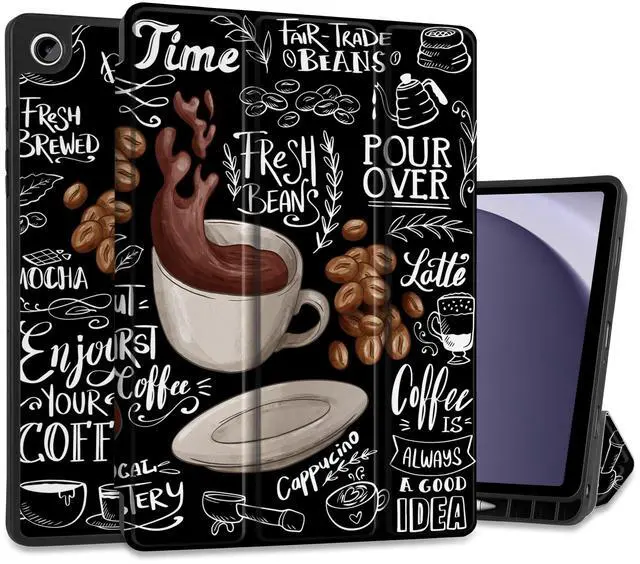 Main image of MEEgoodo Case for Samsung Galaxy Tab A9 Plus 11 inch Cover 2024 2023 with S Pen Holder, A9+ Smart Tablet Cases with Leather Trifold Stand+Soft TPU Back Shell+Smart Auto Wake/Sleep, Coffee