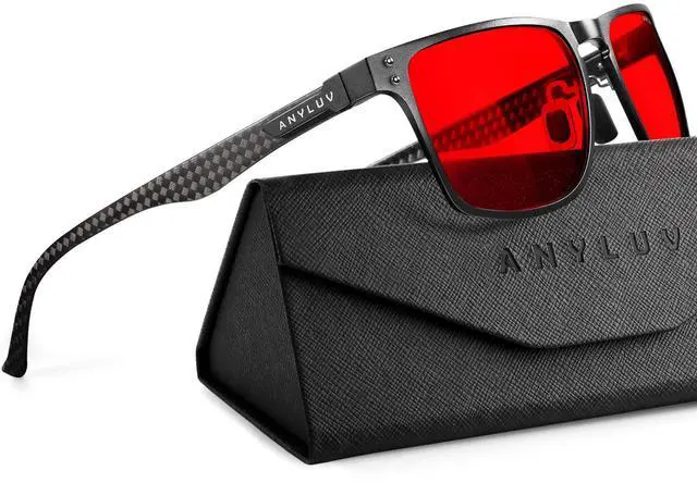 Main image of ANYLUV Blue-Light Sleep Enhancement Glasses: Blue Green Light Blocking with Red Lens, Reduce Eye Strain for Computer Screen