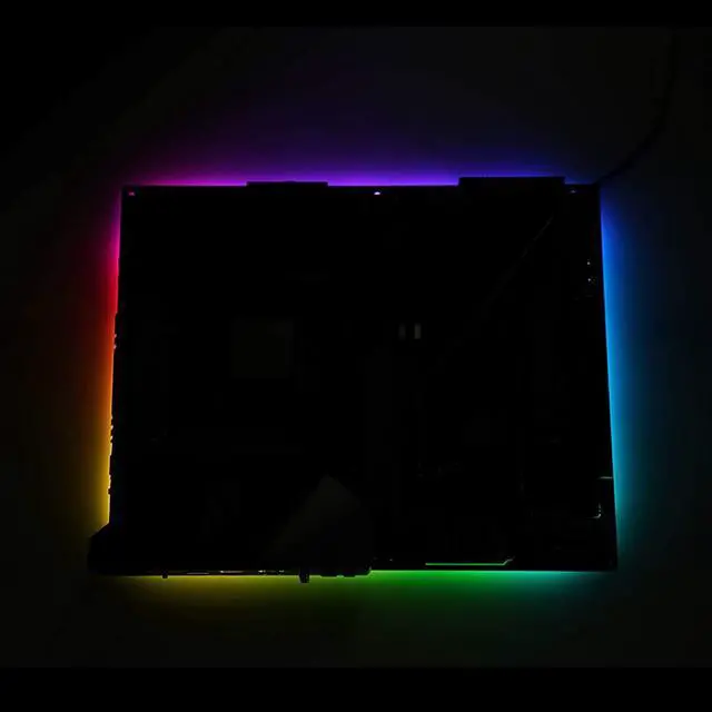 Alt view image 4 of 5 - Formulamod ITX Motherboard RGB Backplate Light-Emitting Back-Plane 5V 3 Pin ARGB Desktop Decor Lamp Strip Back Light Pad