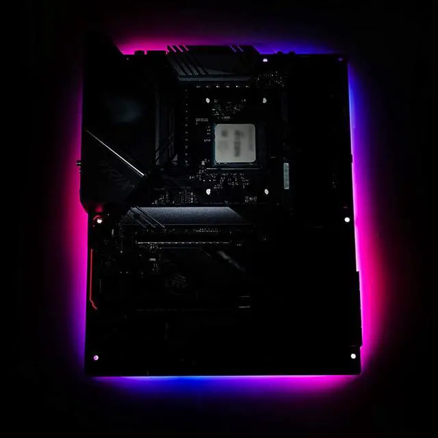Alt view image 5 of 5 - Formulamod ITX Motherboard RGB Backplate Light-Emitting Back-Plane 5V 3 Pin ARGB Desktop Decor Lamp Strip Back Light Pad