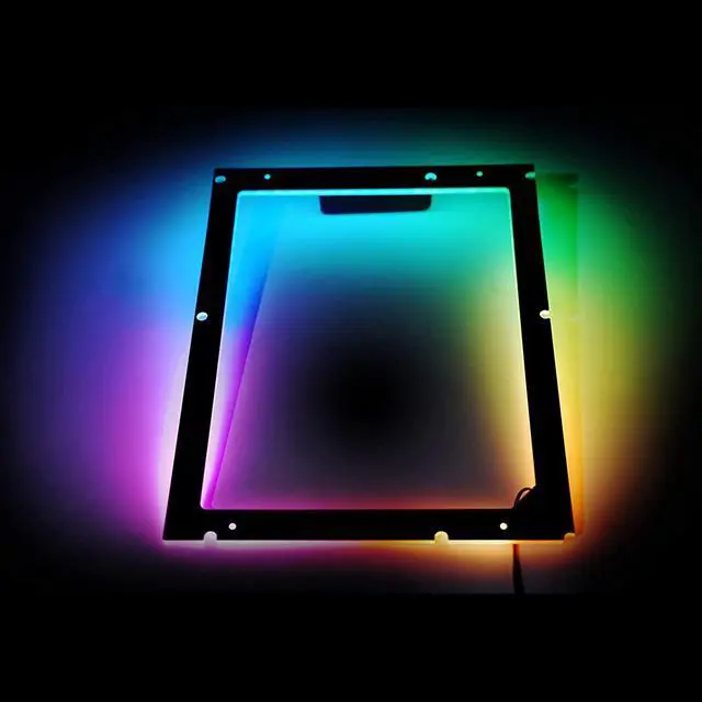 Alt view image 2 of 5 - Formulamod ITX Motherboard RGB Backplate Light-Emitting Back-Plane 5V 3 Pin ARGB Desktop Decor Lamp Strip Back Light Pad