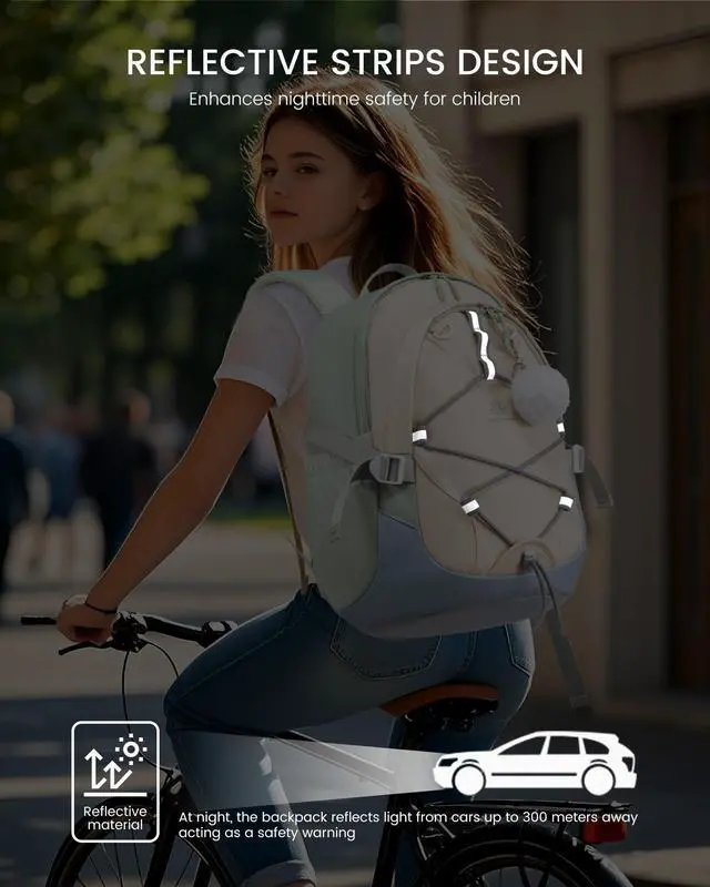 Alt view image 5 of 5 - LOVEVOOK School Backpack for Teen Girls, Waterproof Student Backpack Purse, Cute Kid Bookbag with Chest Strap, Back to School Backpacks Fit 17 Inch Laptop, College Travel Back Pack Casual Daypack