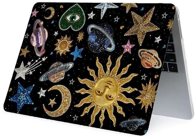 Alt view image 2 of 5 - Case Compatible with MacBook Air 13 Inch 2022-2018 Release Model A2337 M1 M2 A2681,Art Protector Cover for Air13 Retina Display with Touch ID-Vintage Sun and Moon Magic,13.3 Air(A1932/A2179/A2337)