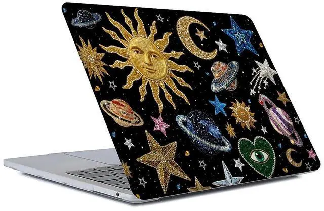 Alt view image 4 of 5 - Case Compatible with MacBook Air 13 Inch 2022-2018 Release Model A2337 M1 M2 A2681,Art Protector Cover for Air13 Retina Display with Touch ID-Vintage Sun and Moon Magic,13.3 Air(A1932/A2179/A2337)