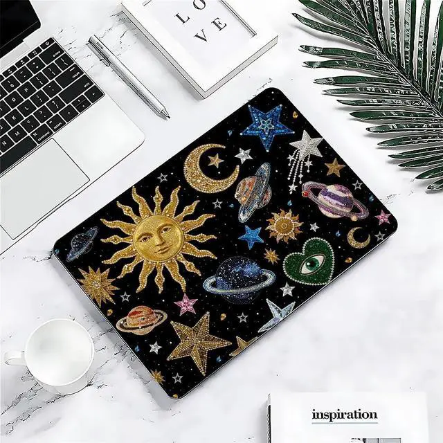 Alt view image 5 of 5 - Case Compatible with MacBook Air 13 Inch 2022-2018 Release Model A2337 M1 M2 A2681,Art Protector Cover for Air13 Retina Display with Touch ID-Vintage Sun and Moon Magic,13.3 Air(A1932/A2179/A2337)