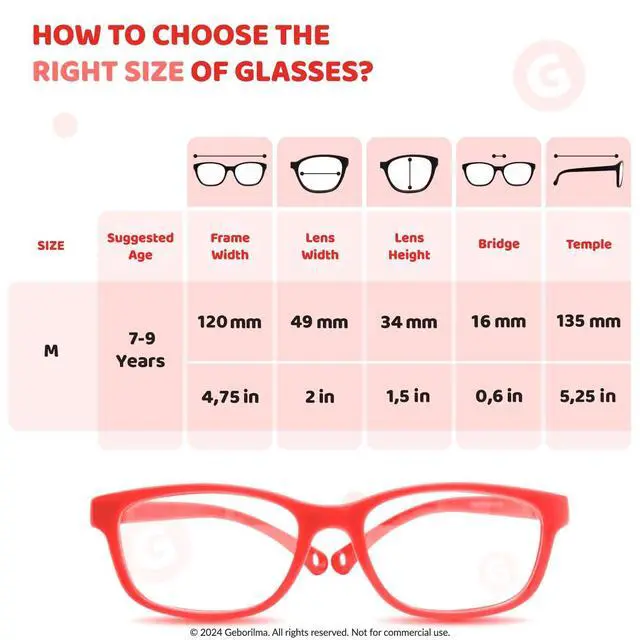 Alt view image 2 of 5 - Geborilma Kids Flexible Glasses Size M Unbreakable Eyeglasses for Kids Prescription Sports Glasses 7-9 y