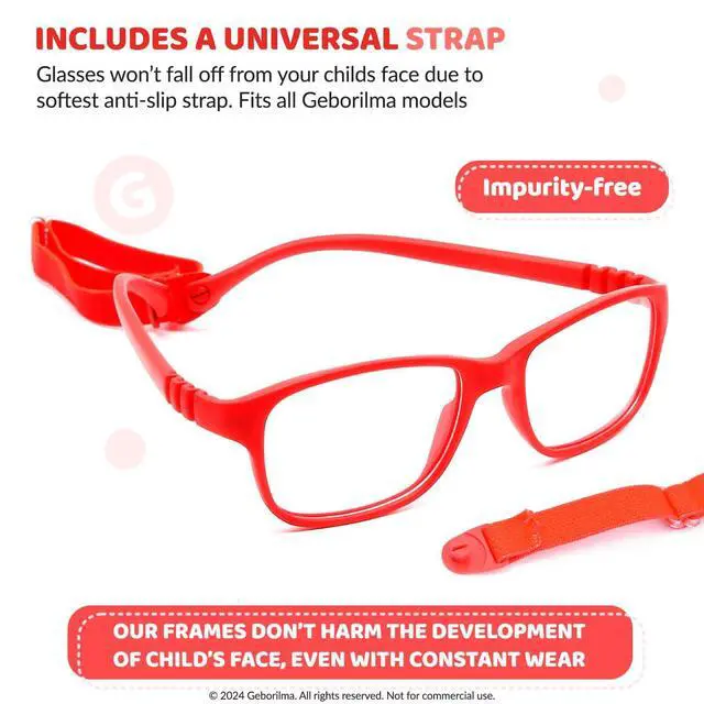 Alt view image 4 of 5 - Geborilma Kids Flexible Glasses Size M Unbreakable Eyeglasses for Kids Prescription Sports Glasses 7-9 y