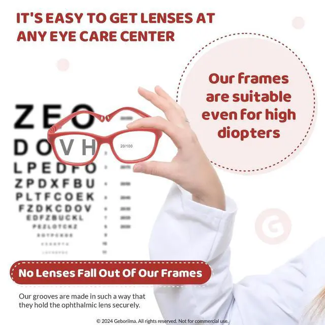 Alt view image 5 of 5 - Geborilma Kids Flexible Glasses Size M Unbreakable Eyeglasses for Kids Prescription Sports Glasses 7-9 y