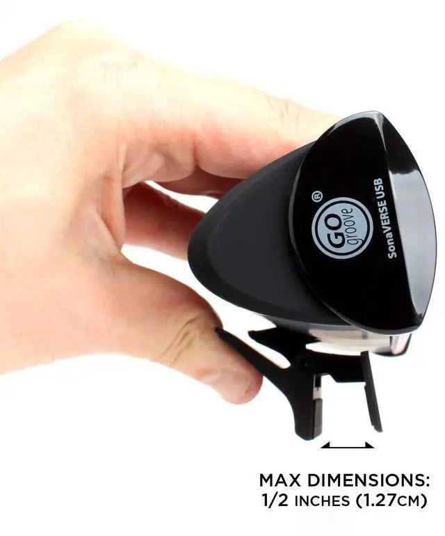 Alt view image 5 of 5 - GOgroove SonaVERSE LED Speaker for Laptop Computer - USB Powered Clip-On Sound Bar with Mini Portable External Speaker Design for Monitor, Back Switch for Power - Audio Input and Power (Red)