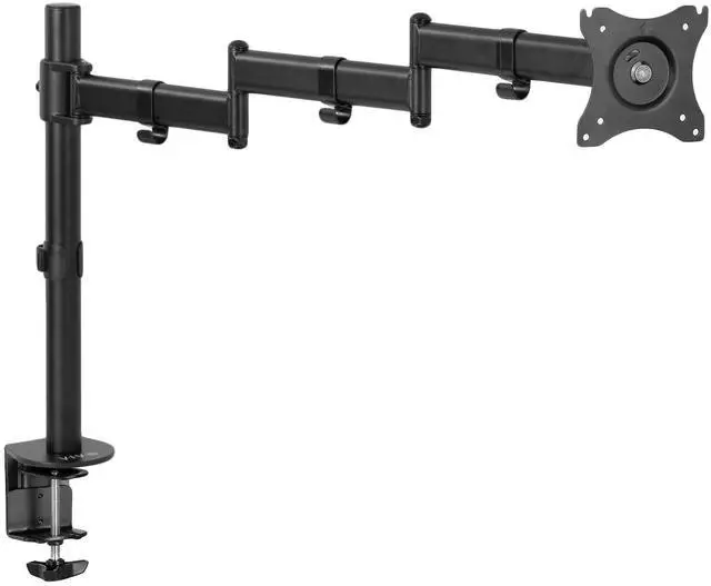 Main image of VIVO Single 13 to 32 inch Computer Monitor Desk Mount, Extra Long Adjustable Arm, VESA Stand for 1 Screen, Max VESA 100x100, Black, STAND-V101N