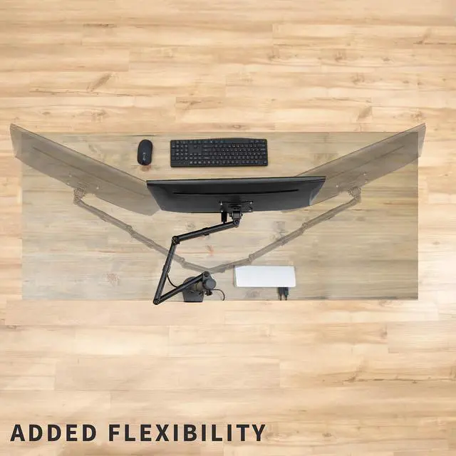 Alt view image 5 of 5 - VIVO Single 13 to 32 inch Computer Monitor Desk Mount, Extra Long Adjustable Arm, VESA Stand for 1 Screen, Max VESA 100x100, Black, STAND-V101N