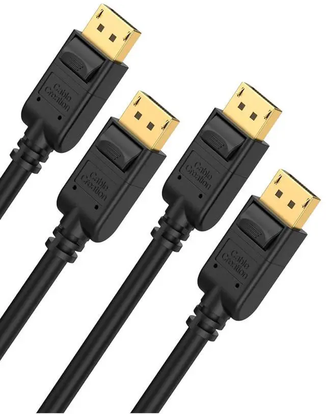 Main image of CableCreation Displayport Cable 10Ft/3M, 4K DP Cable 1.2 Male to Male Support 4K@60Hz, 2K@144Hz Compatible with Computer, Desktop, Laptop, PC, Monitor, Projector,2Pack/Black