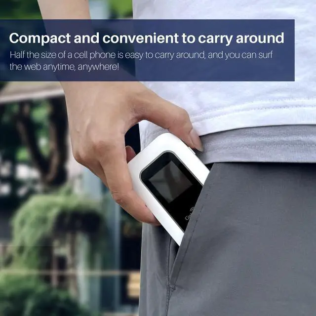 Alt view image 5 of 5 - 4G LTE WiFi Mobile Hotspot,Portable WiFi Router,No SIM Card Needed,10 Connected Devices,Pocket Worldwide Wireless Network Device for Travel in 110+ Countries