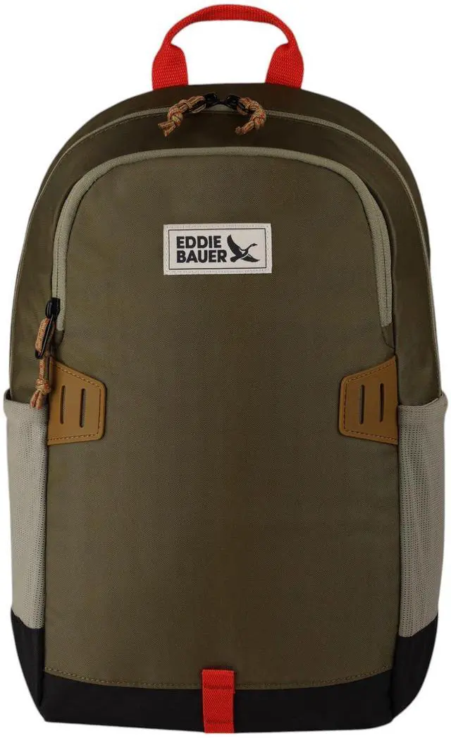 Main image of Eddie Bauer University Backpack 22L | Everyday Carry | Work | Travel | Commuter | Padded Laptop Sleeve | Stretch Bottle Pockets | Lightweight | Durable - Adler Green