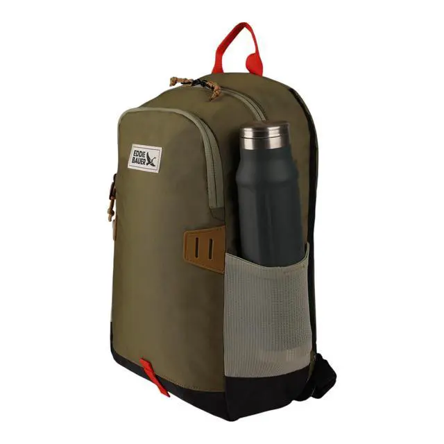 Alt view image 4 of 5 - Eddie Bauer University Backpack 22L | Everyday Carry | Work | Travel | Commuter | Padded Laptop Sleeve | Stretch Bottle Pockets | Lightweight | Durable - Adler Green