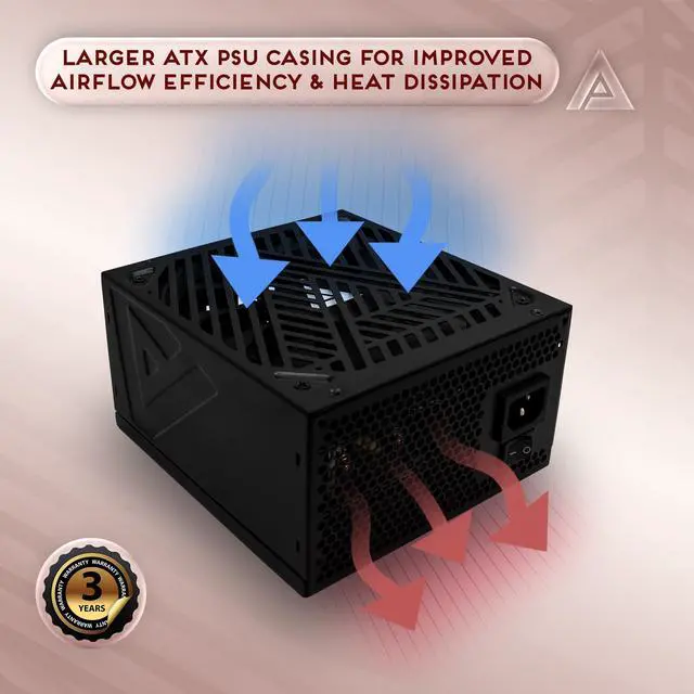 Alt view image 3 of 5 - Apevia ATX-SL750W Soul 750W Fully Modular, ATX Active PFC, DC to DC Converter Design, 140mm Silent Fan, RoHS Compliance, Gaming Power Supply
