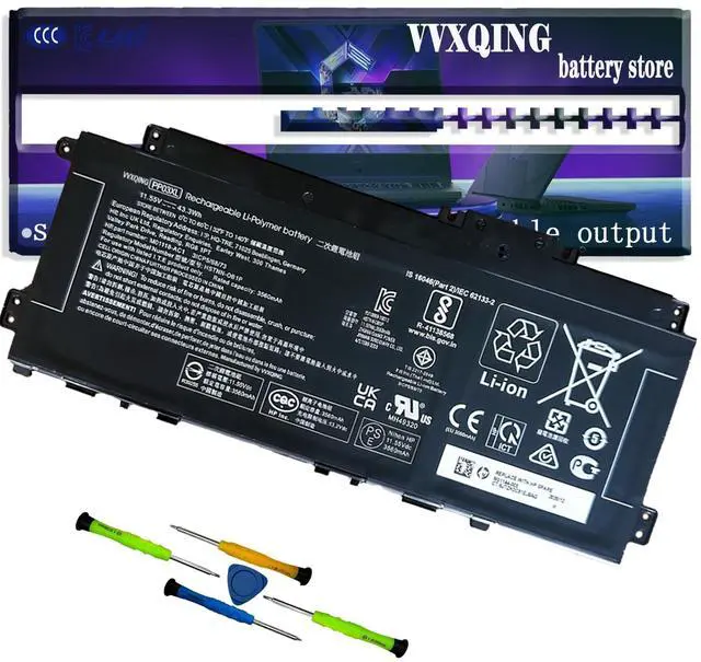 Main image of VVXQING PP03XL M01118-421 Laptop Battery Compatible with HP Pavilion x360 13-BB 14-DV 14M-DW 14M-DW0023DX 14-DK 15-EH Series M01144-005 PV03XL PPO3XL HSTNN-DB9X HSTNN-LB8S HSTNN-OB1P 11.55V