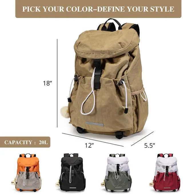 Alt view image 2 of 5 - Ankyery Drawstring Backpack for Teen Girls Boys, College Travel 17 Inch Laptop Backpack, Cute Back to School Bookbag, Casual Daypack for Middle High School University Daily Use Gym